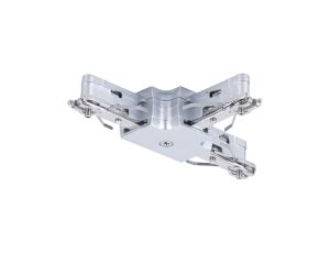 Łącznik szynowy T URail system 230V chrom matowy / metal
