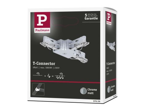 Łącznik szynowy T URail system 230V chrom matowy / metal - 7