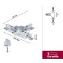 Łącznik szynowy T URail system 230V chrom matowy / metal - 4