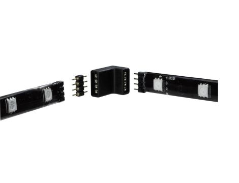 YourLED Łącznik kątowy 2szt Białe + 2szt. Czarne - 4