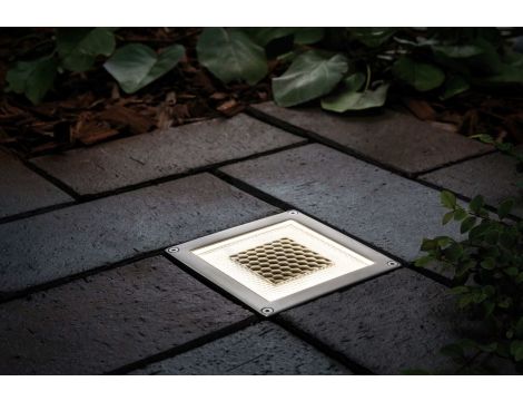 Oprawa wpuszczana CUBE LED solar 3.6lm 100x100mm 2700K  IP67 stal nierdzewna / poliwęglan - 4