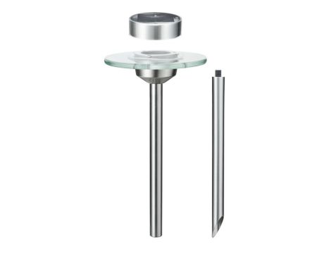 Oprawa ogrodowa solarna UFO LED 3000K 1x0,2W IP44 stal 1,2V stal nierdzewana / szkło - 3
