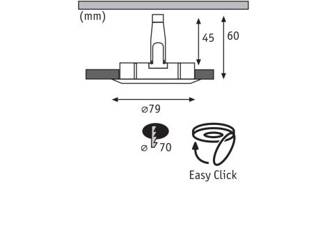 Oprawa do wbudowana Premium line GU5.3. 79mm IP44  230V biały / aluminium - 5