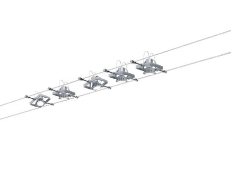 System linkowy Mac II max. 5x10W GU5,3 Chrom Mat 230/12V 60VA Metal/Tworzywo sztuczne - 2