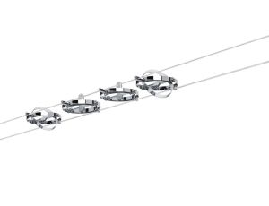 System linkowy Cardan max. 4x10W GU5,3 Chrom Matowy 230/12V 80VA Metal