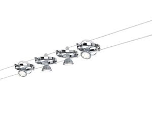 System linkowy Cardan max. 4x10W GU5,3 Chrom Matowy 230/12V 80VA Metal - image 2