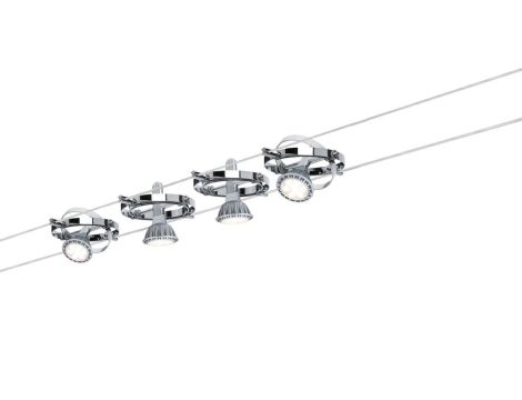 System linkowy Cardan max. 4x10W GU5,3 Chrom Matowy 230/12V 80VA Metal - 2