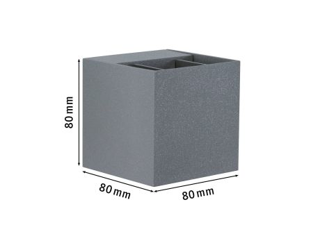 Oprawa elewacyjna CYBO LED 2x3,5W 2700K 2x355lm IP65 80x80mm 230V szary /aluminium - 7