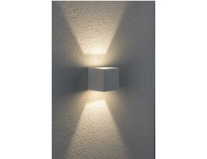 Oprawa elewacyjna CYBO LED 2x3,5W 2700K 2x355lm IP65 80x80mm 230V biały / aluminium - image 2