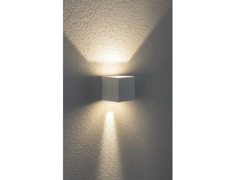 Oprawa elewacyjna CYBO LED 2x3,5W 2700K 2x355lm IP65 80x80mm 230V biały / aluminium - 4