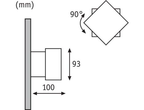 Oprawa elewacyjna CYBO LED 2x3,5W 2700K 355lm IP65 100x100mm 230V szary / aluminium - 6