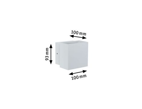 Oprawa elewacyjna CYBO LED 2x3,5W 2700K 2x355lm IP65 100x100mm 230V biały / aluminium - 8