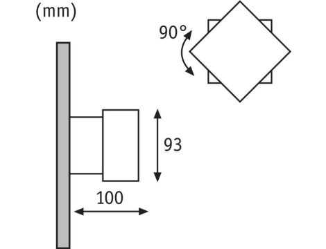 Oprawa elewacyjna CYBO LED 2x3,5W 2700K 2x355lm IP65 100x100mm 230V biały / aluminium - 7