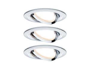 Zestaw Premium Coin Slim ściemniany LED 3x6,8W 2700K 230V 51mm Chrom/Aluminium
