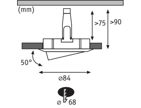 Oprawa do wbudowania NOVA  LED DIM wychylna GU10 max.35W 84mm 230V aluminium / auluminium - 4