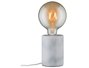 Lampa stołowa Neordic NEORDIN okrągła max.1x20W E27 230V marmur / biały