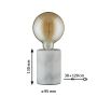 Lampa stołowa Neordic NEORDIN okrągła max.1x20W E27 230V marmur / biały - 5