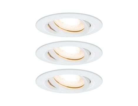 Oprawa do wbudowania NOVA PLUS LED DIM wychylna zestaw 3xGU10 7W 3x460lm 93mm 2700K IP65 230V biały mat