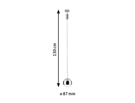 Oprawa zwieszana na szynoprzewód URail CAPSULE LED II DIM 6W 2700K  230V chrom matowy / metal - 8