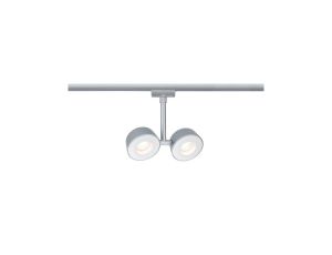 URail System Spot Double Pellet 2x4W Chrom Mat/Biały 230V