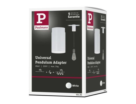 Adapter uniwersalny do szynoprzewodu URail max. 100W 230V biały/ metal - 8