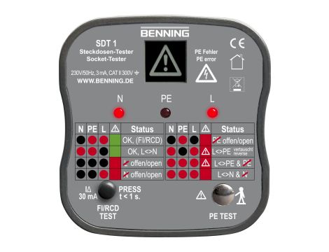 Urządzenie do kontroli gniazd  SDT1 Benning