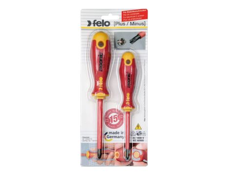 Zestaw dwóch wkrętaków FELO Ergonic VDE plus/minus Z1/Z2 - 2