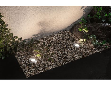 Oprawa dogruntowa Plug & Shine FLOOR MINI zestaw kompletny 3x2.5W 3000K IP67 24V srebrny / stal nierdzewna - 2