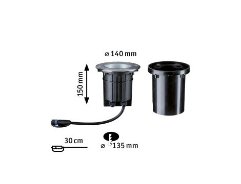 Oprawa dogruntowa Plug & Shine FLOOR regulowana 20st. 6W 3000K 428lm IP67 24V srebrny / metal - 6