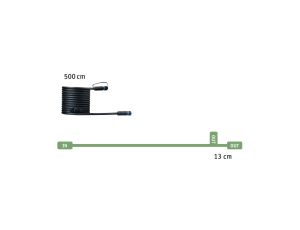 Przewód połączeniowy Plug & Shine 5m 1in-2out IP68 24V czarny / tworzywo sztuczne