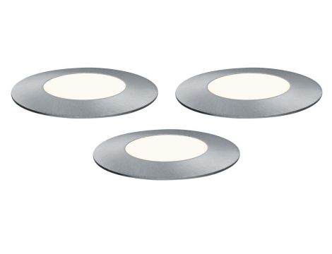 Oprawa dogruntowa Plug & Shine FLOOR MINI zestaw przedłużajacy 3x2,5W 3000K IP67 24V srebrny - 3
