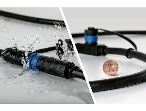 Przewód połączeniowy Plug & Shine 1m 1in-3out IP68 24V czarny / tworzywo sztuczne - 3