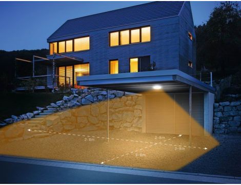 Oprawa sufitowa DL VARIO QUATTRO S PIR 9,8W LED 3000K 1000lm IP54 IK07z czujnikiem ruchu i zmierzchu 230V biała / tworzywo sztuczne - 3