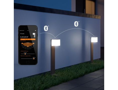 Oprawa ogrodowa z czujnikiem ruchu i zmierzchu GL 80 SC iHF Bluetooth Mesh 9,1W 650lm 3000K IP44 IK03 230V srebrna / aluminium - 6