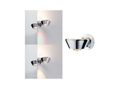 Oprawa ścienna SABIK LED DIM 13W 800lm/ 390lm 2700K  IP44 230V chrom / tworzywo sztuczne - 6