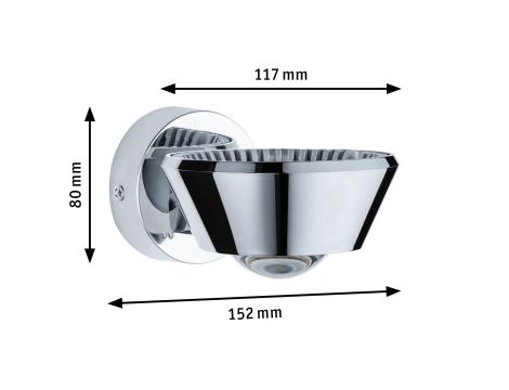 Oprawa ścienna SABIK LED DIM 13W 800lm/ 390lm 2700K  IP44 230V chrom / tworzywo sztuczne - 10