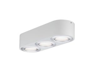 Oprawa sufitowa punktowa ARGUN LED DIM 3x4.2W 3x280lm 3000K 230V biały matowy / aluminium szczotkowane