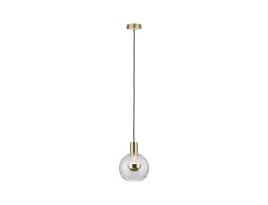 Lampa wisząca Neordic Esben max. 1x20W DIM E27 230V szkło/ mosiądz szczotkowany / metal
