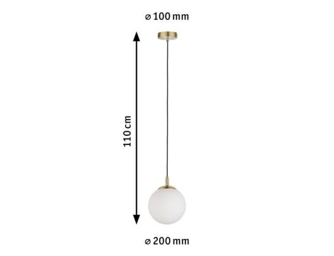 Lampa wisząca MENJA Neordic max. 1x20W E27 230V  biały / mosiądz szczotkowany - 5