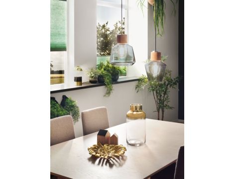 Lampa wisząca Neordic EDLA max.1x20W E27 230V szkło przydymione / korek - 4