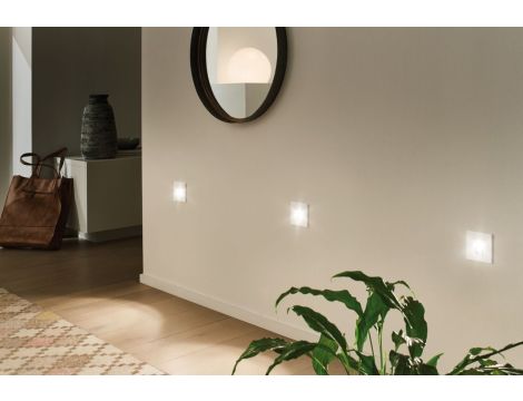 Oprawa przyschodowa WALL LED kwadrat 1.7W 65lm 2700K 230V biały / tworzywo sztuczne - 7