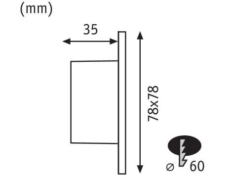 Oprawa przyschodowa WALL LED kwadrat 1.7W 65lm 2700K 230V biały / tworzywo sztuczne - 6