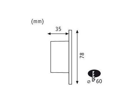 Oprawa przyschodowa WALL LED okrągła 1.1W 65 lm 2700K 230V biały / tworzywo sztuczne - 6