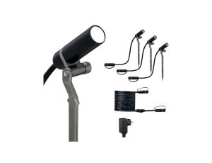 Zestaw opraw Plug & Shine PLANTINI 3x2W 3000K IP65 24V zestaw antracyt / aluminium