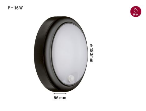 Oprawa elewacyjna LED 15W 350lm czujnik ruchu 3000K 230V antracyt / tworzywo sztuczne - 8