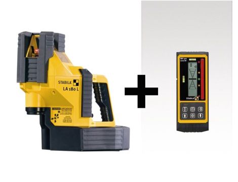 Laser wieloliniowy Stabila LA 180 L + REC 410 Line RF, zestaw 6-częściowy - 2