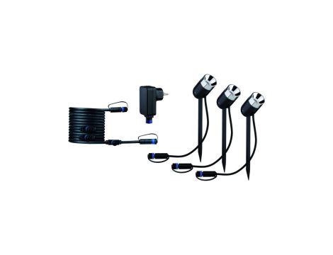Zestaw opraw Plug & Shine PIKE  3x3,5W 3000K IP67 24V antracyt / tworzywo sztuczne - 2