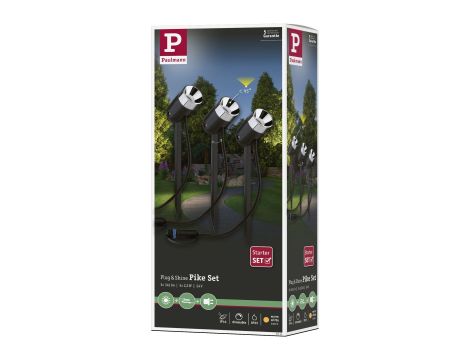 Zestaw opraw Plug & Shine PIKE  3x3,5W 3000K IP67 24V antracyt / tworzywo sztuczne - 7