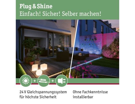 Taśma zewnętrzna LED Plug & Shine 5m 3000K 31W 2500lm IP67 24V biały - 5