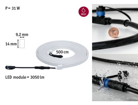 Taśma zewnętrzna LED Plug & Shine 5m 3000K 31W 2500lm IP67 24V biały - 4